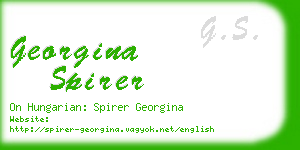 georgina spirer business card